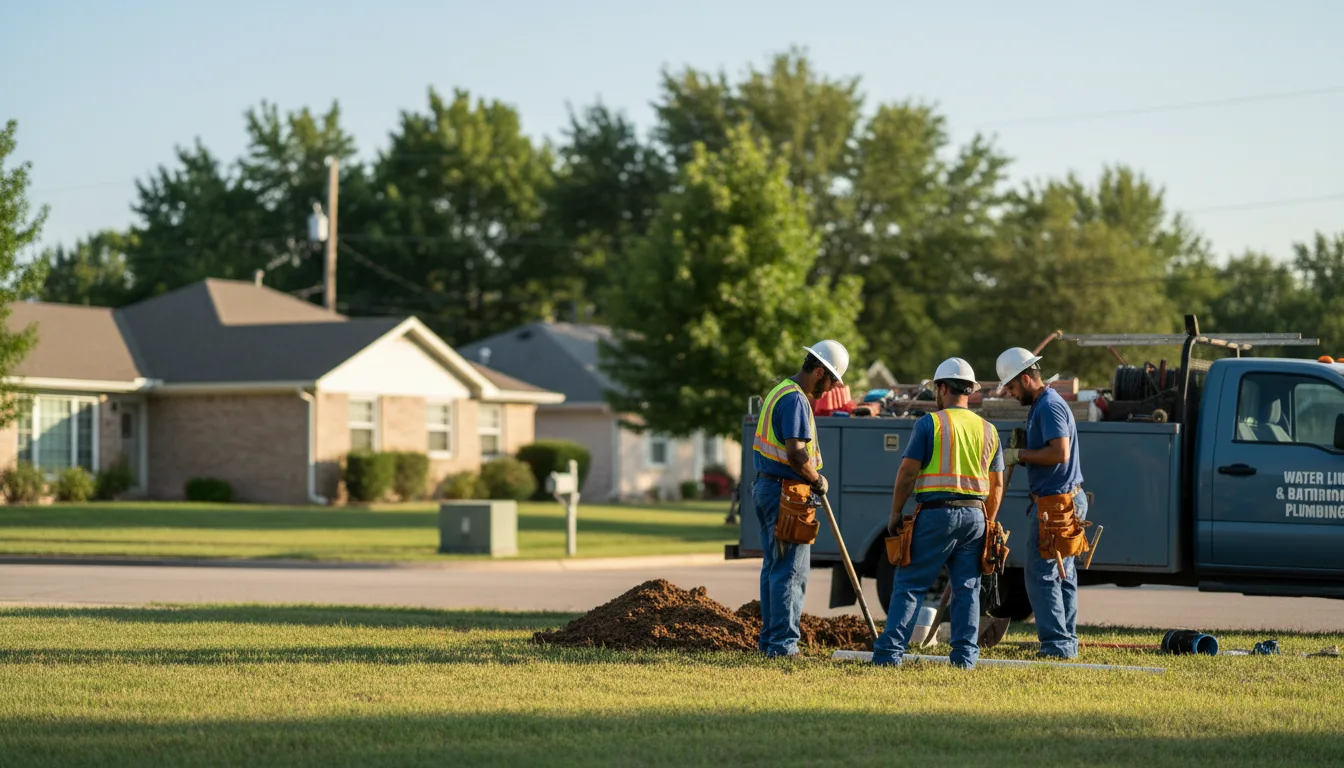 Residential water line and bathroom plumbing service in Glenburn, ME